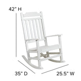 2 Pack All-Weather Faux Wood Rocking Chair - Patio and Yard Furniture