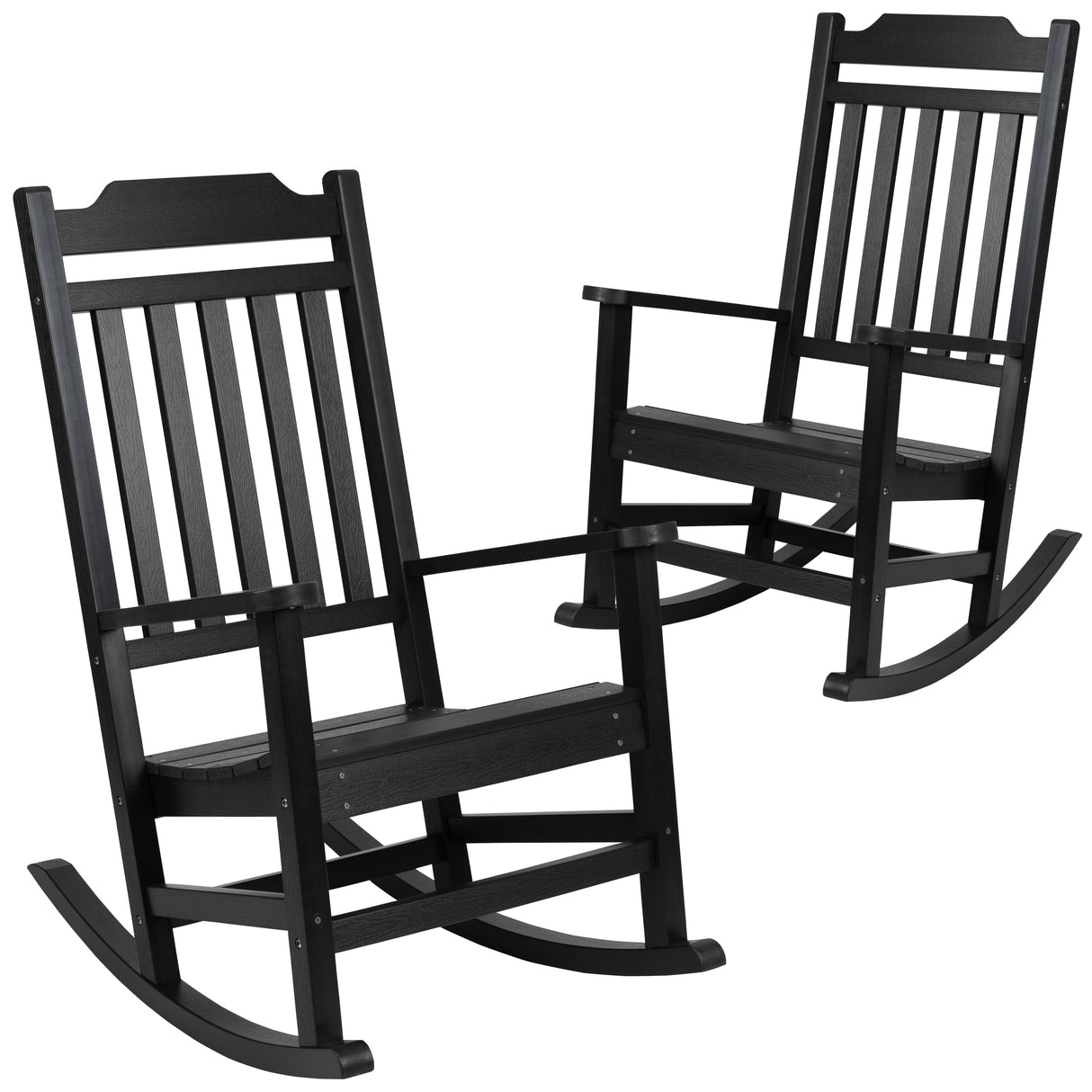 2 Pack All-Weather Faux Wood Rocking Chair - Patio and Yard Furniture
