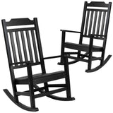2 Pack All-Weather Faux Wood Rocking Chair - Patio and Yard Furniture