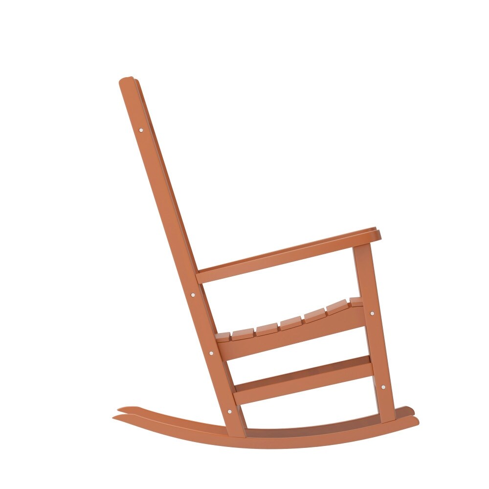 2 Pack All-Weather Faux Wood Rocking Chair - Patio and Yard Furniture