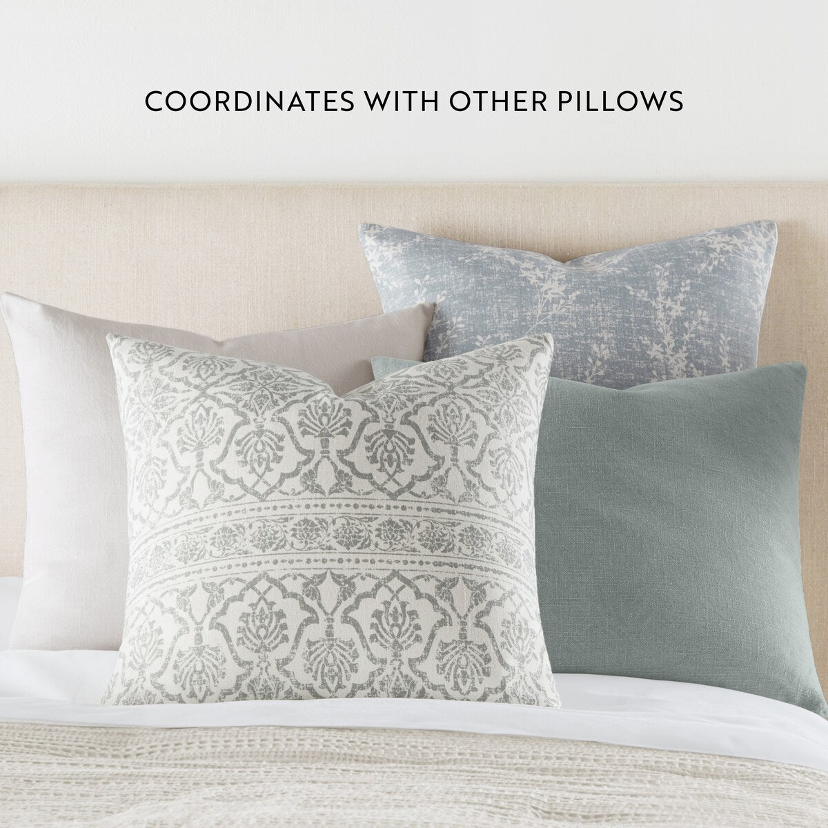 2-Pack Cotton Slub Decor Throw Pillows in Solids