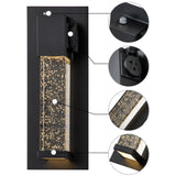 2-Pack Matte Black Dusk to Dawn LED Outdoor Wall Light with Outlet