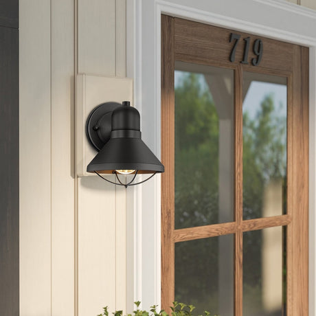 2-Pack Outdoor Wall Sconce in Powder Coated Finish, Black