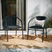2 Pack Rattan Indoor-Outdoor Restaurant Stack Chair with Curved Back