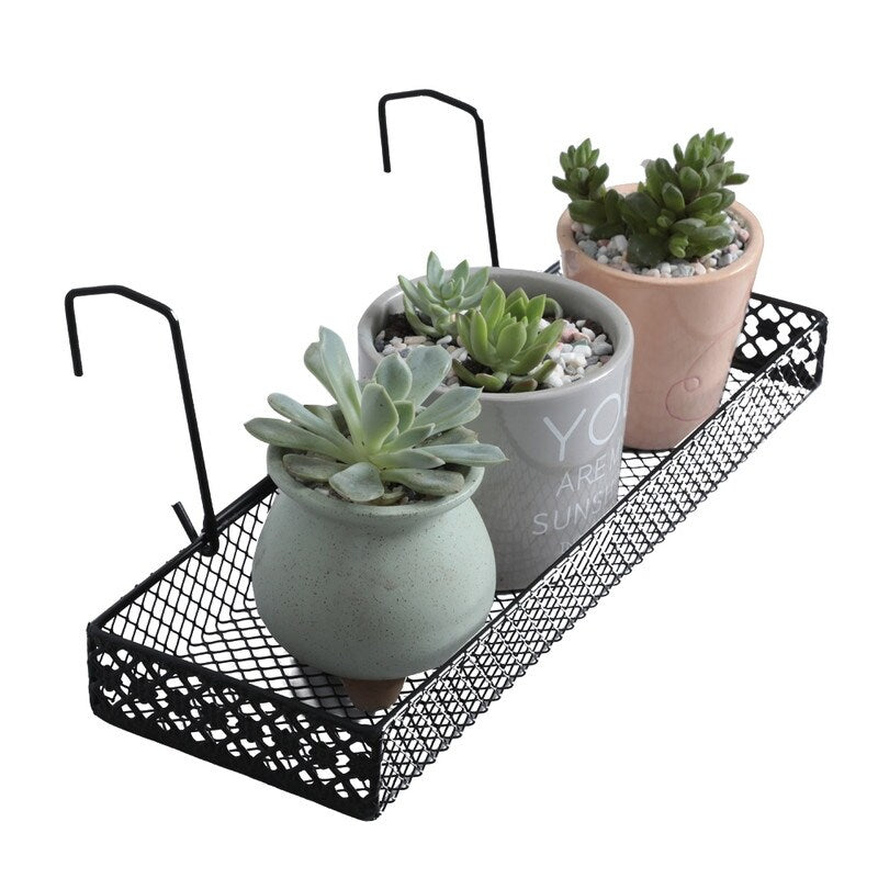 2 Pack Space-Saving Wall Storage Rack Plant Stand Shelf