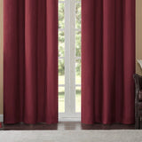 2 Panel Solid Lined Thermal Blackout Grommet 70" x 95" Burgundy - 70" x 95" - 70" x 95"