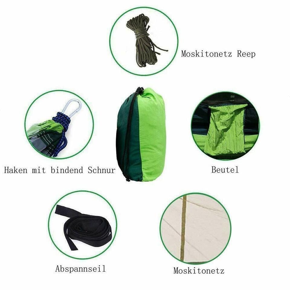 2 Persons Camping Hammock Tent With Mosquito Net