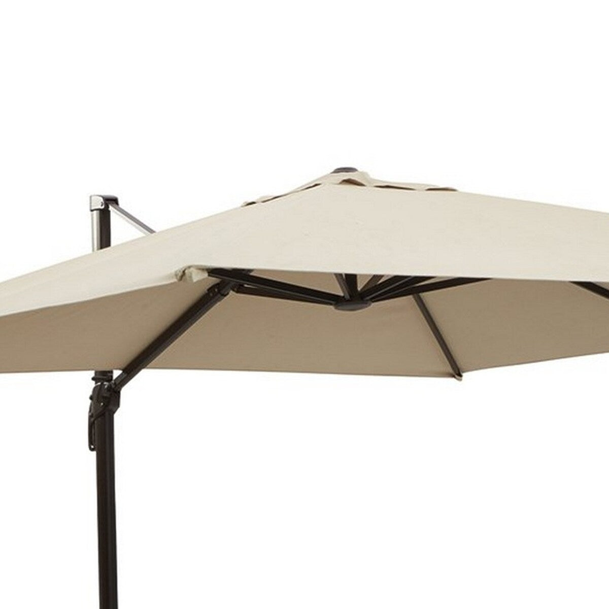 2 Piece 11" Fabric Octagonal Umbrella Set, Beige