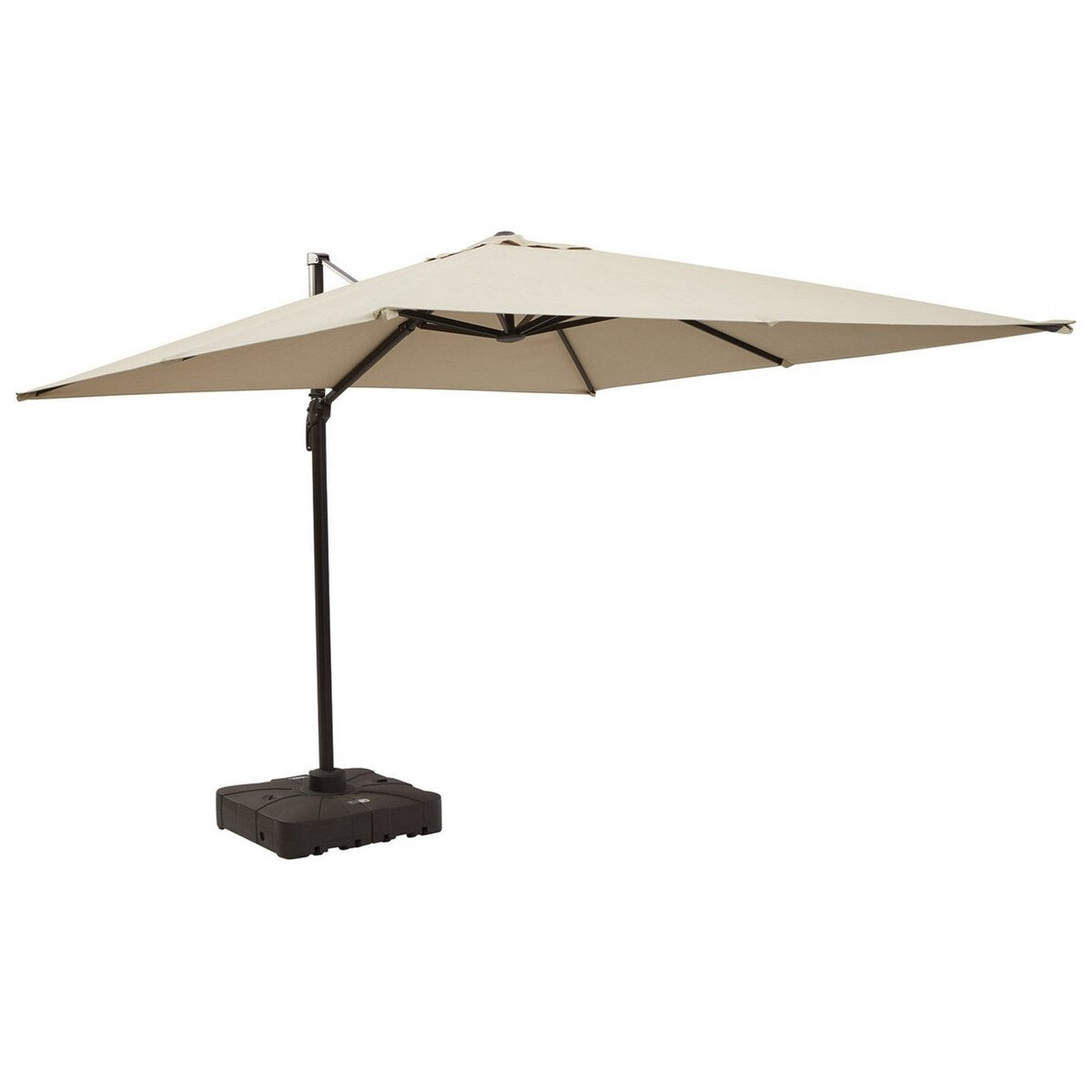 2 Piece 11" Fabric Octagonal Umbrella Set, Beige