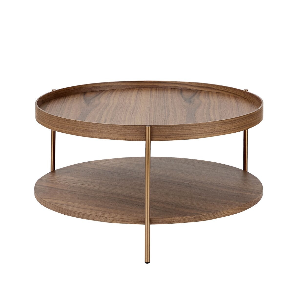 2-Piece 2 tier Round Coffee Table Set for Living Room,Easy Assembly Nesting Coffee Tables, End Side Tables for Bedroom Office
