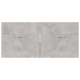 2 Piece Bathroom Furniture Set Concrete Gray Chipboard