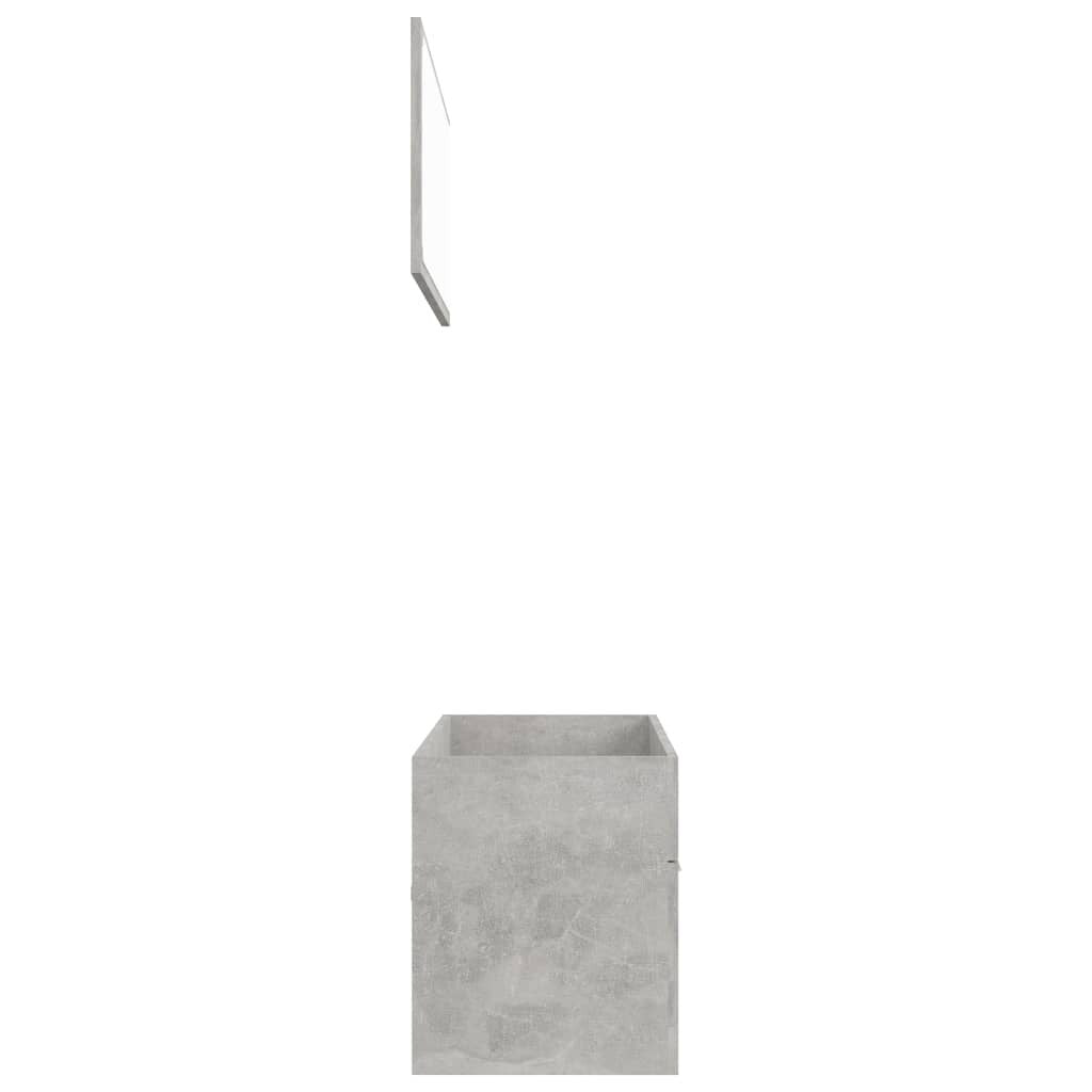 2 Piece Bathroom Furniture Set Concrete Gray Chipboard