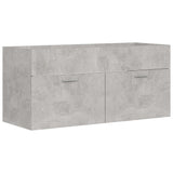 2 Piece Bathroom Furniture Set Concrete Gray Chipboard