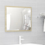 2 Piece Bathroom Furniture Set White and Sonoma Oak Chipboard