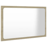 2 Piece Bathroom Furniture Set White and Sonoma Oak Chipboard