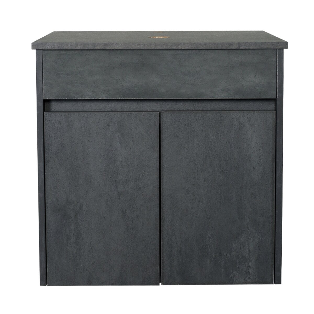 2 Piece Bathroom Vanity with 2 Door Storage, Gray