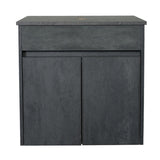 2 Piece Bathroom Vanity with 2 Door Storage, Gray
