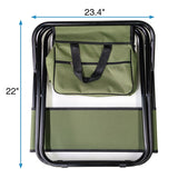 2-Piece Folding Outdoor Chair with Storage Bag,Portable Chair for Indoor,Outdoor Camping,Picnics and Fishing