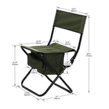 2-Piece Folding Outdoor Chair with Storage Bag,Portable Chair for Indoor,Outdoor Camping,Picnics and Fishing