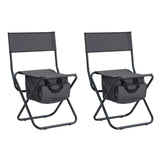 2-Piece Folding Outdoor Chair with Storage Bag,Portable Chair for Indoor,Outdoor Camping,Picnics and Fishing
