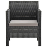 2 Piece Garden Lounge Set with Cushions PP Anthracite
