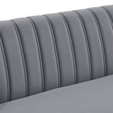 2 Piece Living Room Sofa Set, Including 3-seater Sofa and Sofa Chair with Mirrored Side Trim & Four Pillow