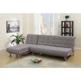 2 Piece Sectional Set With Adjustable Tufted Back In Grey