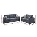 2 Piece Sofa Set With Accent Pillows