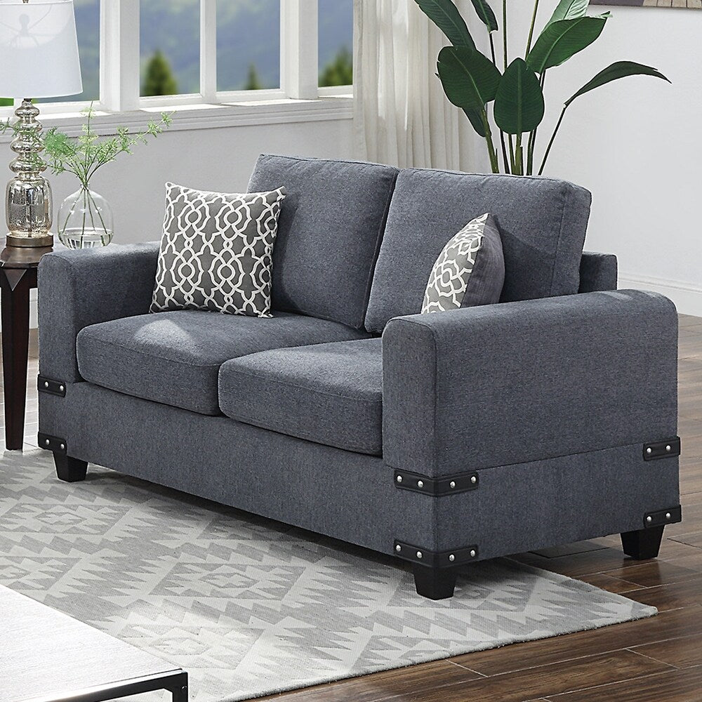 2 Piece Sofa Set With Accent Pillows