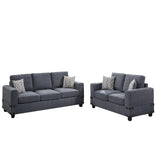 2 Piece Sofa Set With Accent Pillows