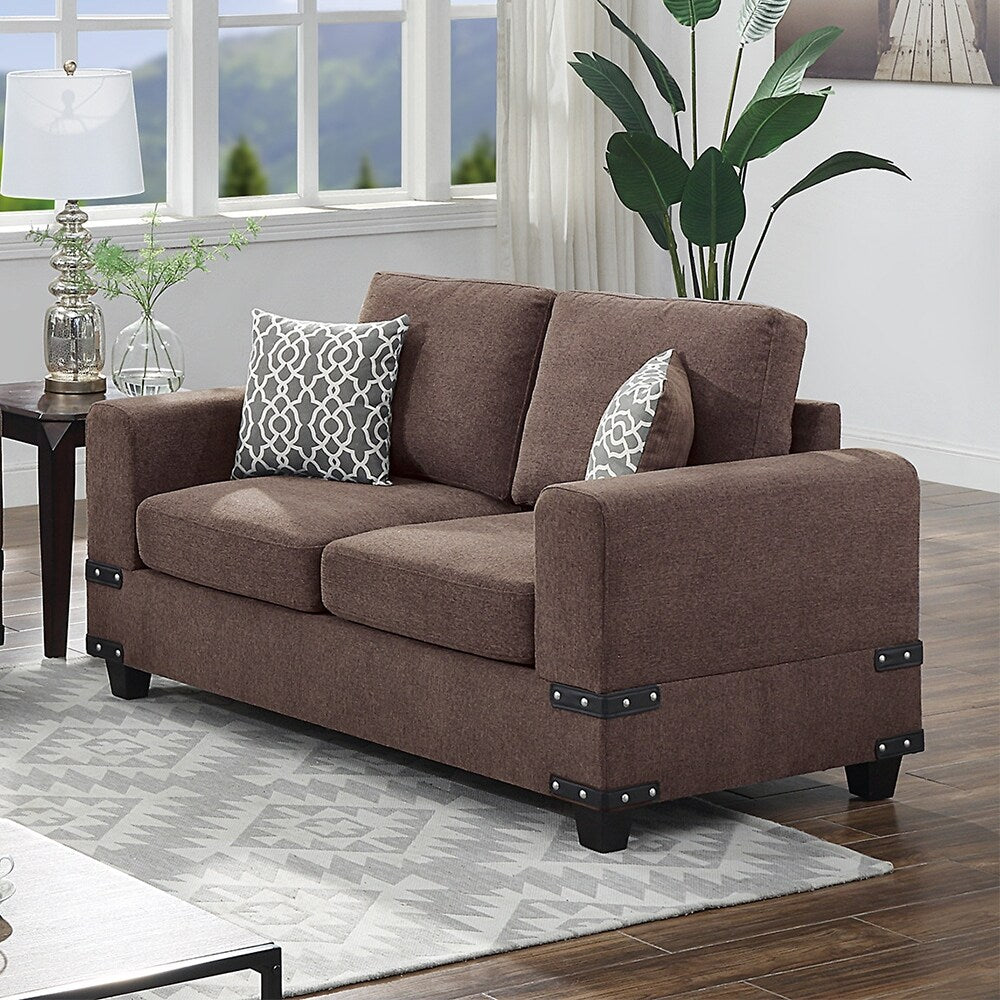 2 Piece Sofa Set With Accent Pillows