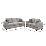 2 Piece Sofa Set With Accent Pillows
