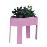 2-Piece Steel Raised Garden Bed with Legs, Raised Planter Box for Indoor/Outdoor Use