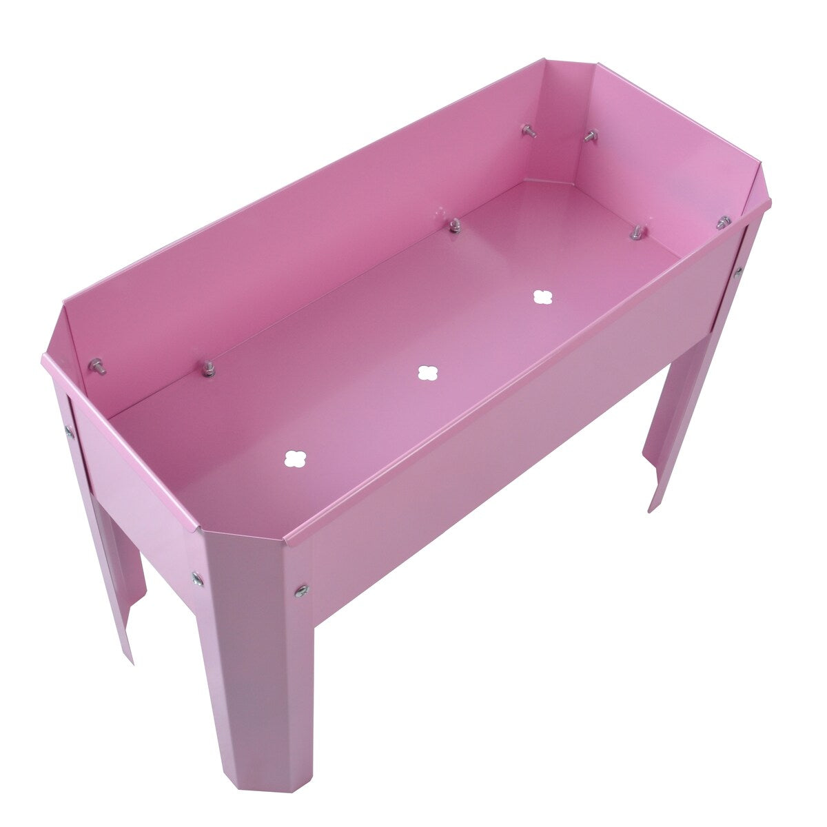 2-Piece Steel Raised Garden Bed with Legs, Raised Planter Box for Indoor/Outdoor Use
