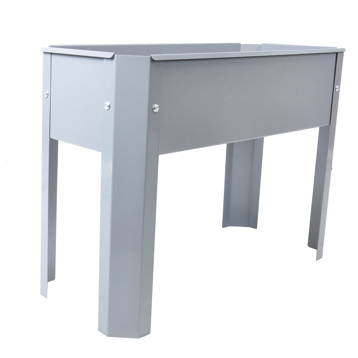 2-Piece Steel Raised Garden Bed with Legs, Raised Planter Box for Indoor/Outdoor Use