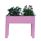 2-Piece Steel Raised Garden Bed with Legs, Raised Planter Box for Indoor/Outdoor Use