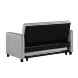 2 Seat Sofa Convertible Pull-out Sofa Bed Velvet Sleeper Sofa