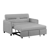 2 Seat Sofa Convertible Pull-out Sofa Bed Velvet Sleeper Sofa