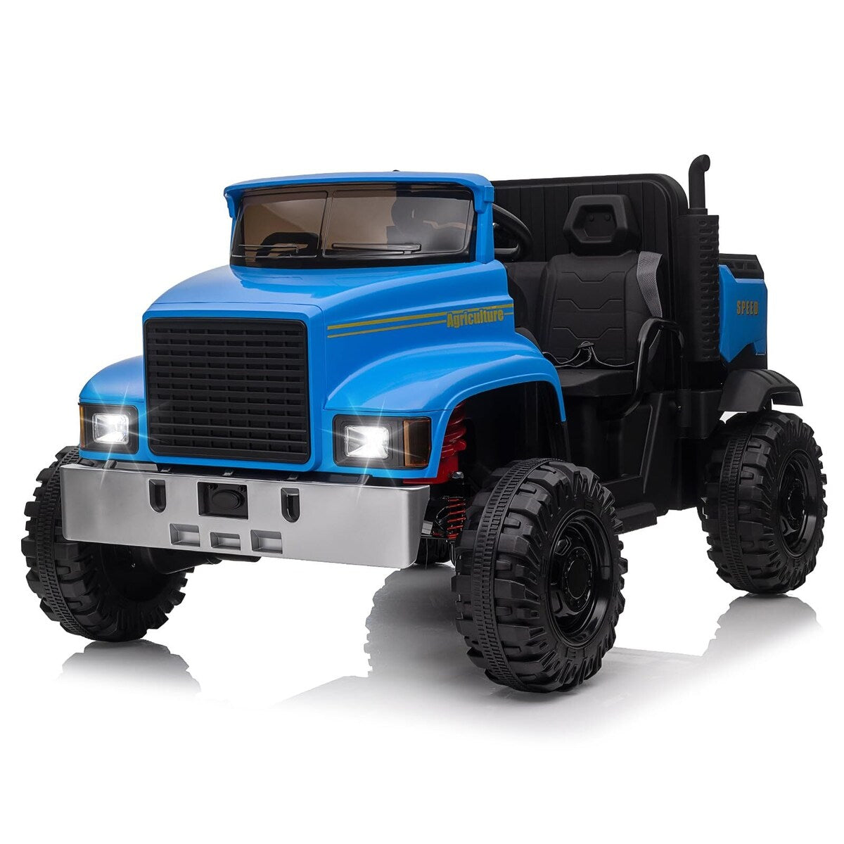 2-Seater Farmer's Car ，24V Battery Powered Electric Vehicle Truck for Kids with Music