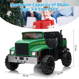 2-Seater Farmer's Car ，24V Battery Powered Electric Vehicle Truck for Kids with Music
