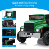2-Seater Farmer's Car ，24V Battery Powered Electric Vehicle Truck for Kids with Music