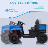 2-Seater Farmer's Car ，24V Battery Powered Electric Vehicle Truck for Kids with Music