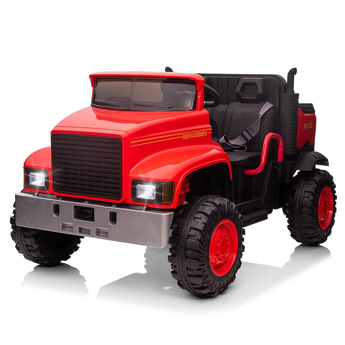 2-Seater Farmer's Car ，24V Battery Powered Electric Vehicle Truck for Kids with Music