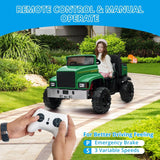 2-Seater Farmer's Car ，24V Battery Powered Electric Vehicle Truck for Kids with Music