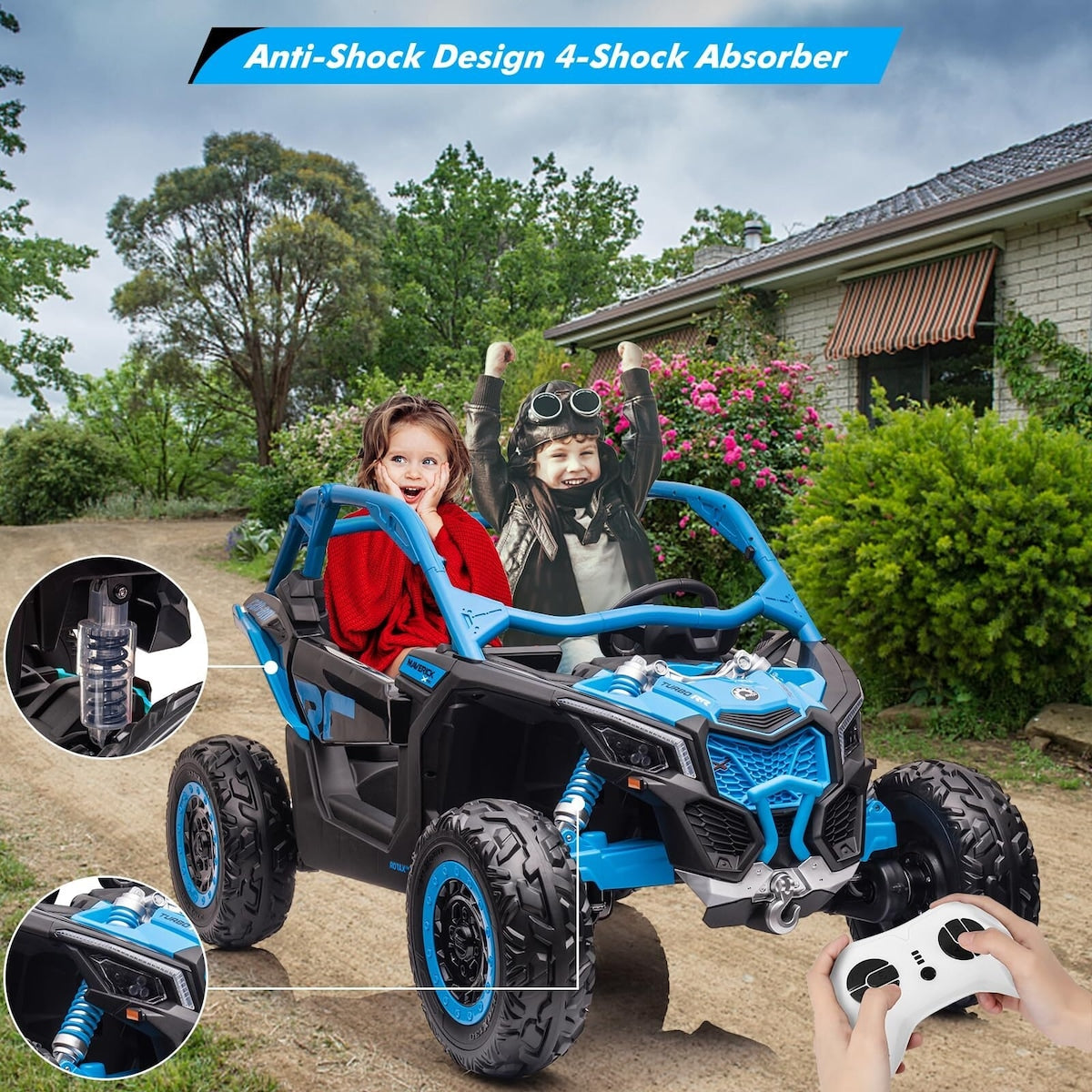 2 Seater Ride on UTV Car, Licensed Can-Am Electric Off-Road Car