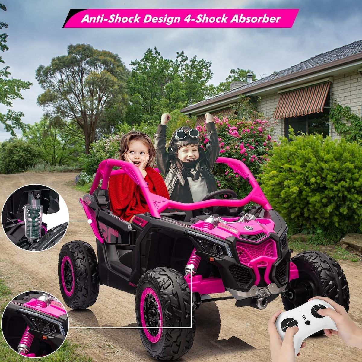 2 Seater Ride on UTV Car, Licensed Can-Am Electric Off-Road Car