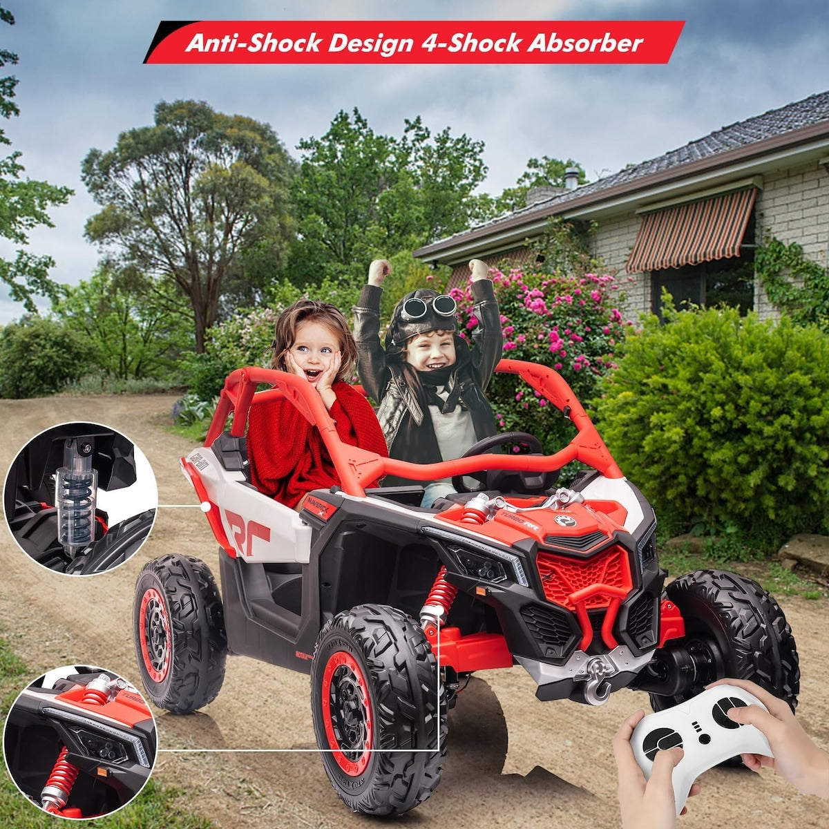 2 Seater Ride on UTV Car, Licensed Can-Am Electric Off-Road Car