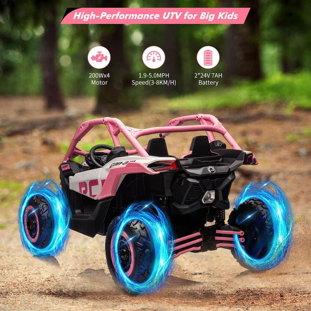 2 Seater Ride on UTV Car, Licensed Can-Am Electric Off-Road Car