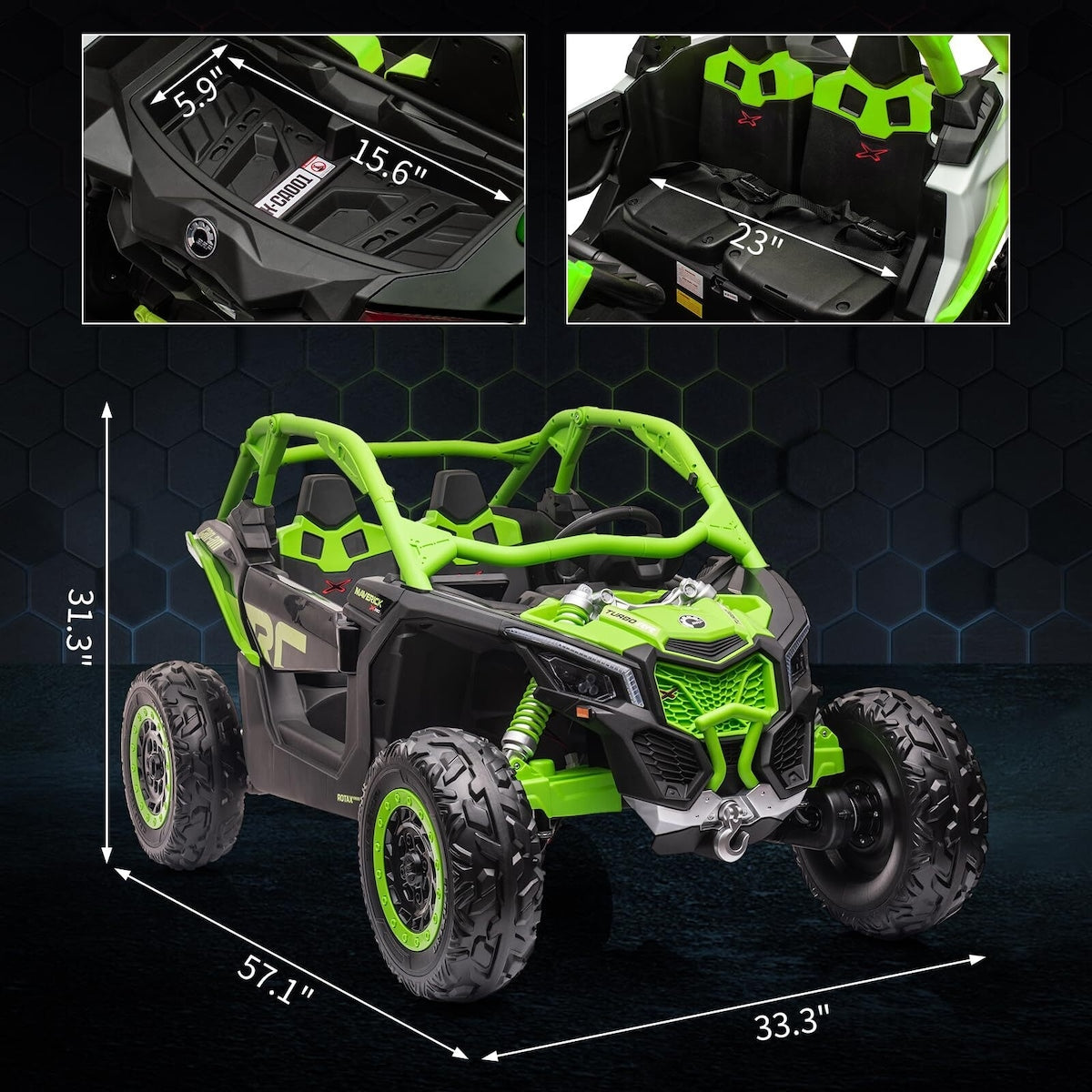 2 Seater Ride on UTV Car, Licensed Can-Am Electric Off-Road Car