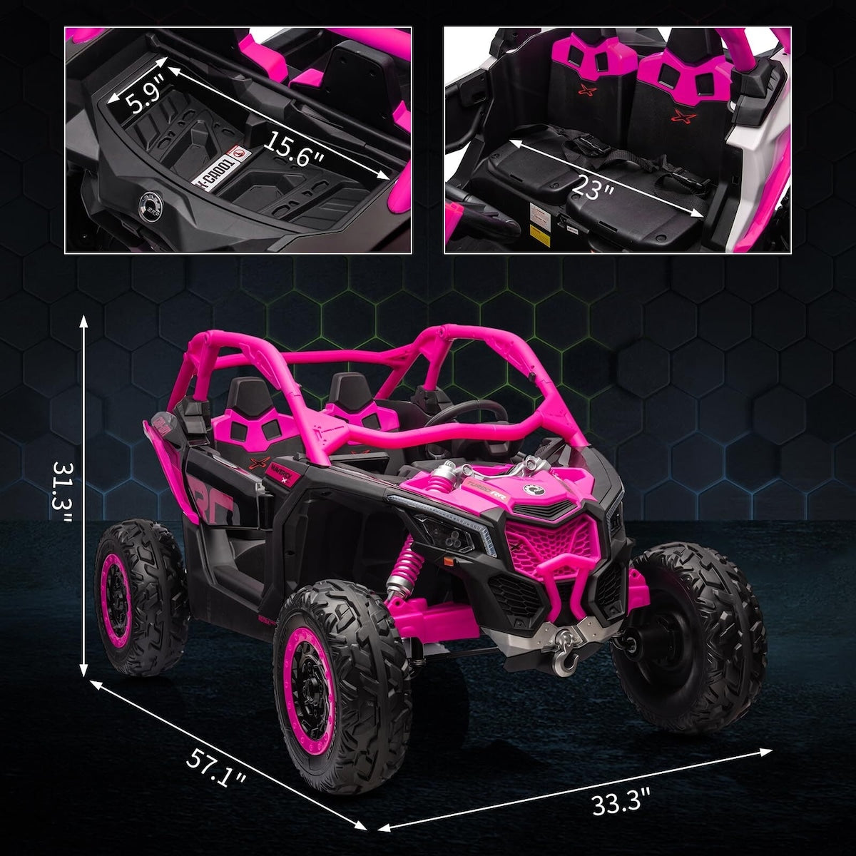 2 Seater Ride on UTV Car, Licensed Can-Am Electric Off-Road Car